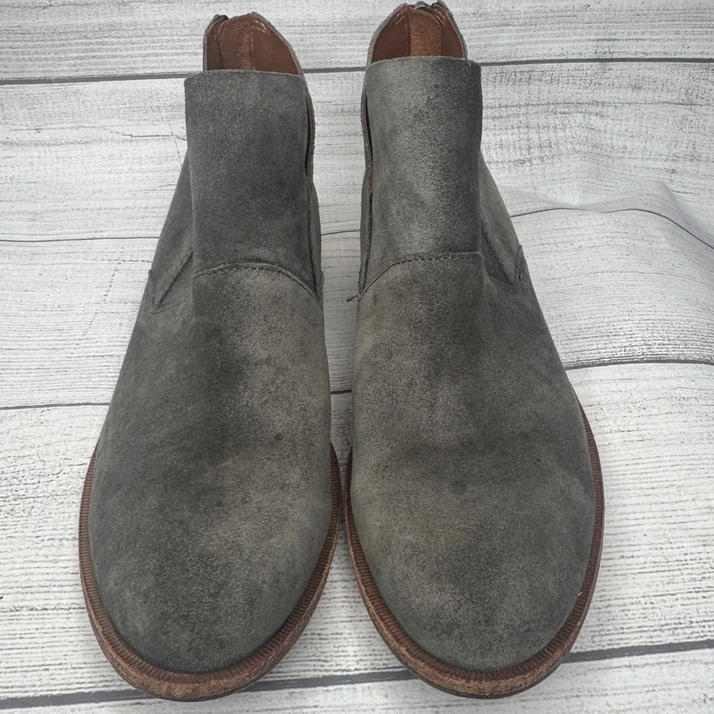 Kork-Ease Ryder Gray Suede Zip Back Ankle‎ Boots Size 6.5